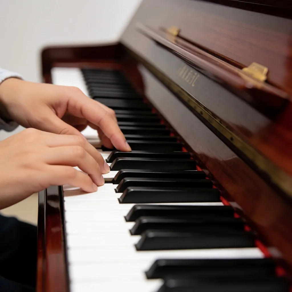Bakü'de MelodiLingo müzik okulunda piyano dersi